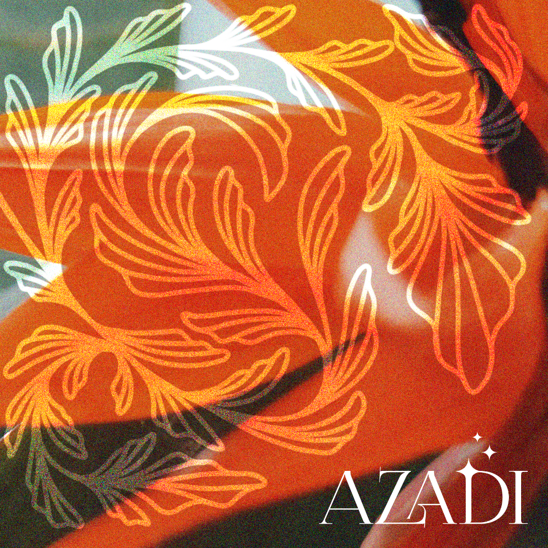 Digital art piece with bold graphic forms